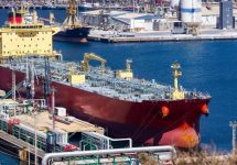 large tankers unloading crude oil